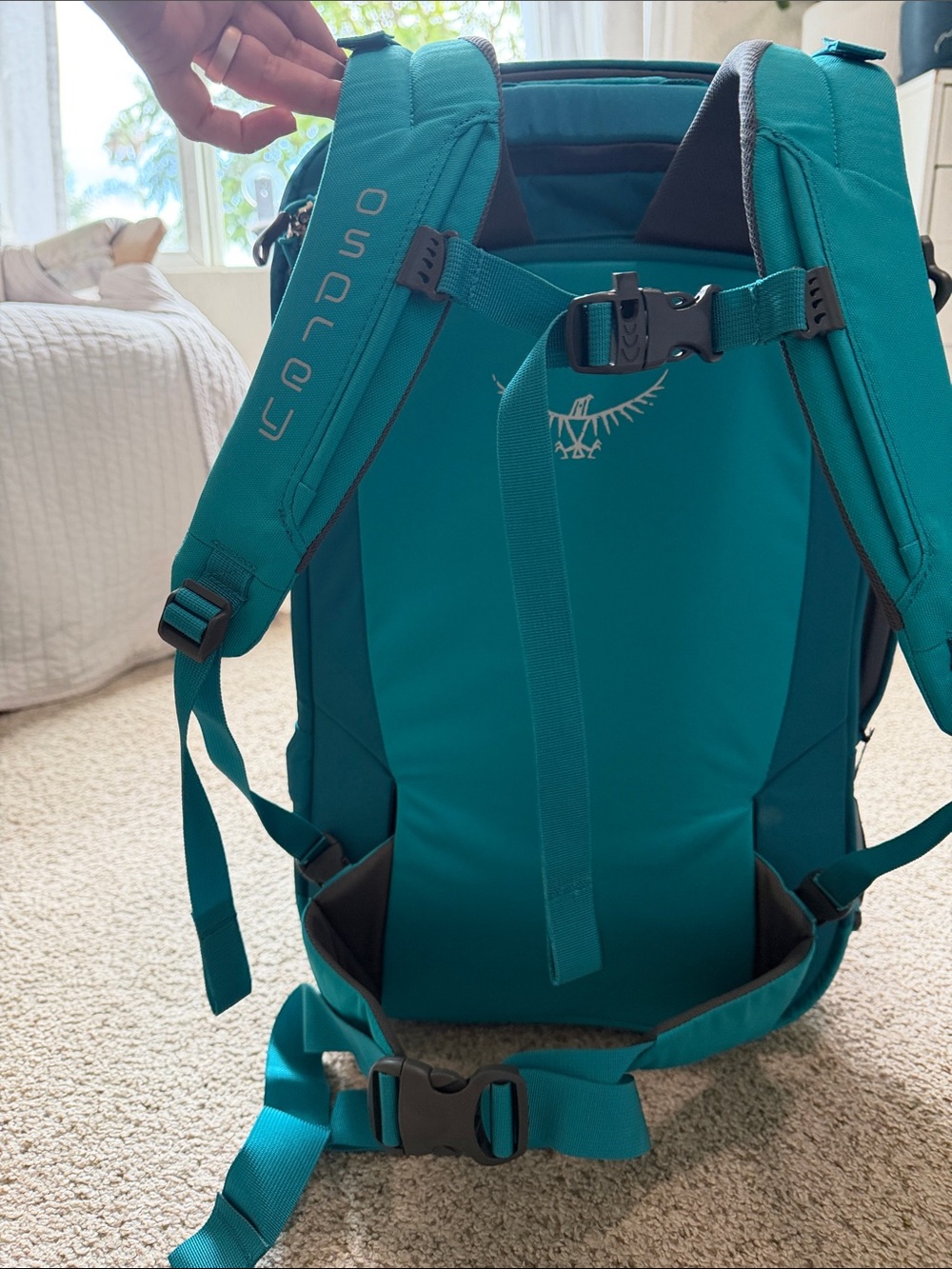 NWT OSPREY porter 46 Teal Travel Backpack - Picture 14 of 17